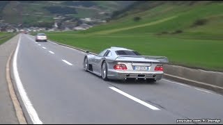 Mercedes CLK GTR AMG Acceleration Sound & Drag Race with 911 GT1!