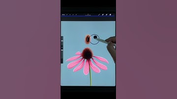 Bee on Flower | Draw With iPad Procreate #shorts