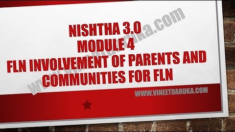 NISHTHA 3.0 | Module 4 | FLN Involvement Of Parents And Communities For FLN | Quiz Answers |