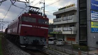 【水戸工臨】工6333レ EF81-98+ホキ8B 天王台駅通過