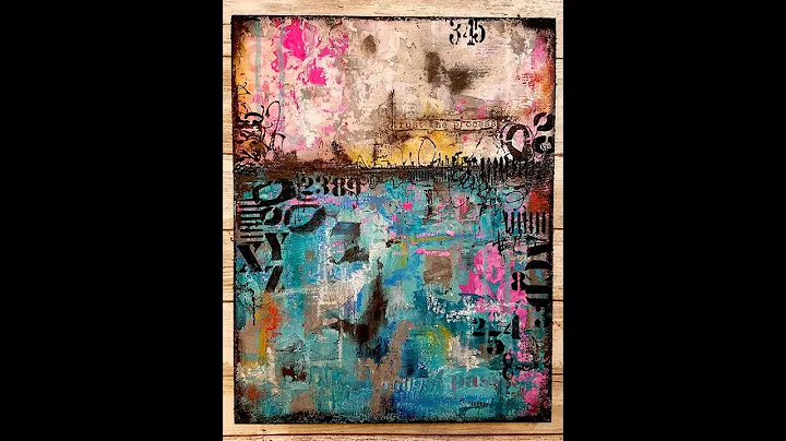 Mixed media abstract "Trust the process" Sunday In...