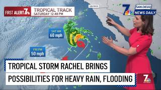 Tropical Storm Rachel brings possibilities for heavy rain, flooding | San Diego News Daily