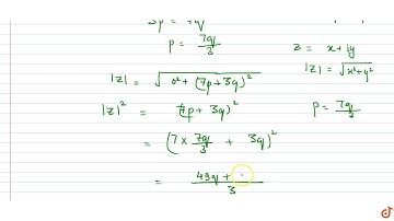 minimu0.9 Ifz=(3 + 7i) (p + iq) where p, q el- {0}, is purely imaginary then minimum value of