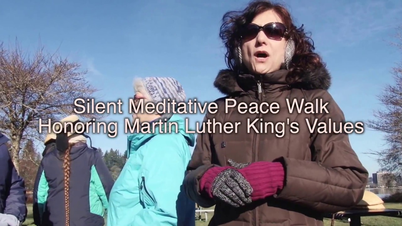 Silent meditative peace walk honors Martin Luther King’s Values.