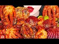 ASMR SPICY SEAFOOD BOIL MUKBANG 매운 해물찜 레시피 OCTOPUS, ENOKI MUSHROOM, NODDLES COOKING & EATING SOUNDS