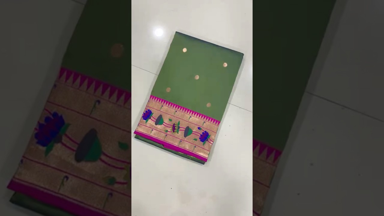 Pure Soft Silk Kanchivaram Lotus Paithani Saree