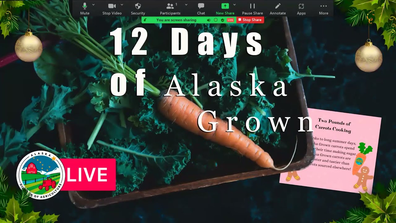 FB Live 12/23/21/12 Days of Alaska Grown