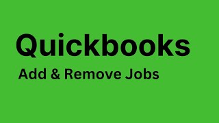 QuickBooks - How to Create New Job In QuickBooks