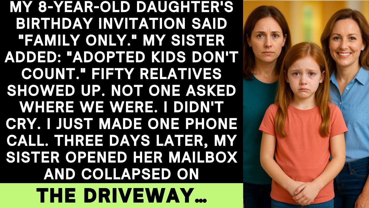 50 родственников отпраздновали день рождения моей дочери без неё. Один конверт заставил мою сестр...