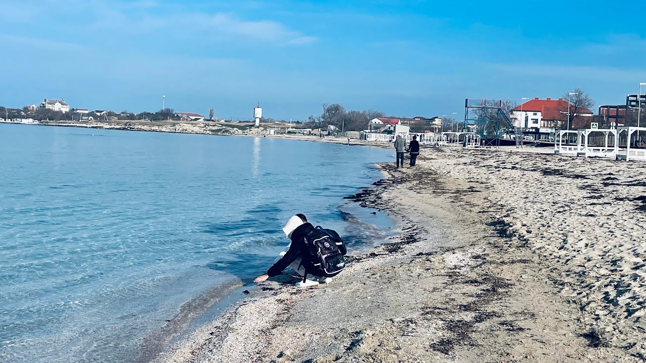 31 .01.25 Часть 2. Черноморское, как есть. Пляж, море, Бухта Счастливая