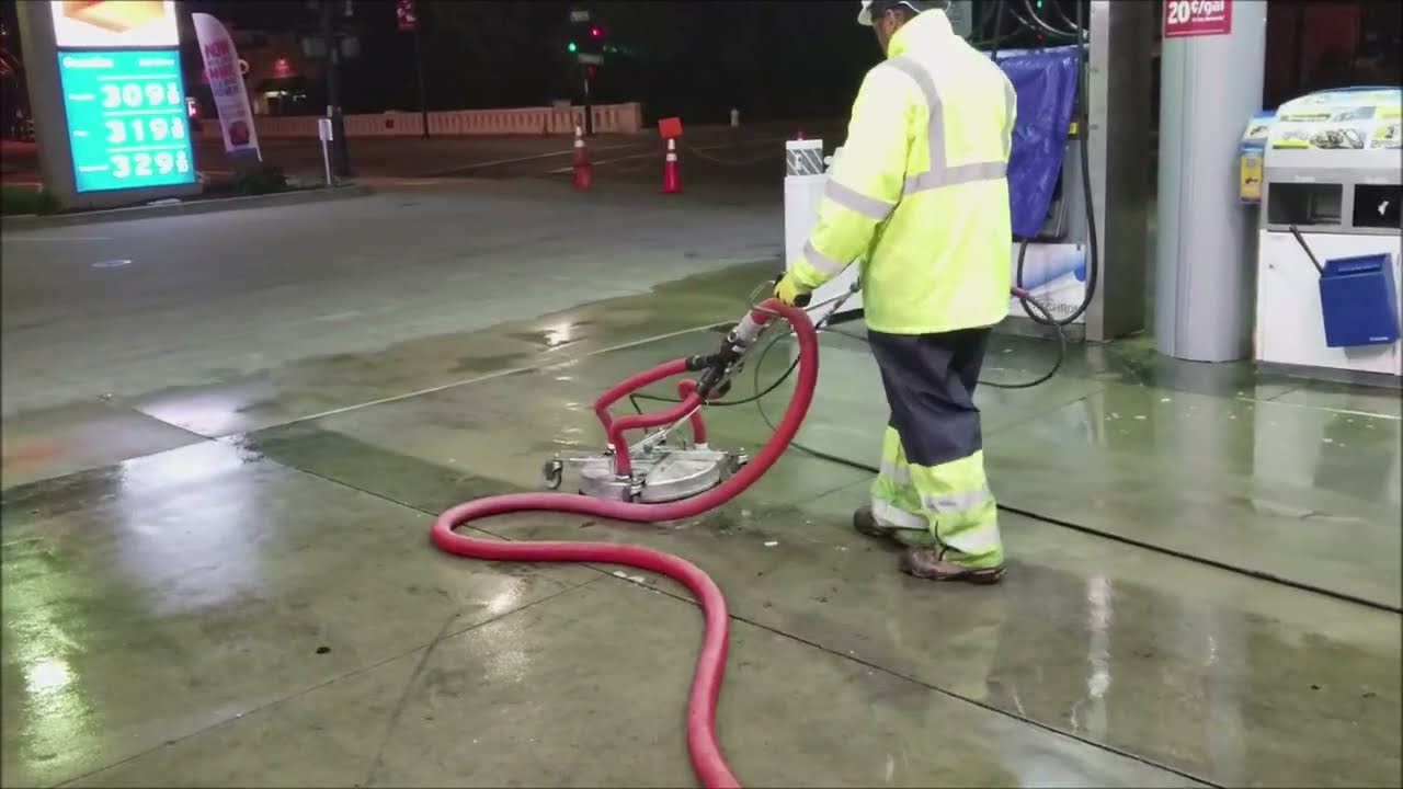 Gas Station Pressure Washing in San Leandro, CA YouTube