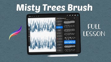 Misty Trees Brush in Procreate!