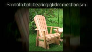 Amish Creek Furniture Adirondack Red Cedar Single Glider Cha Buy this swing exclusively at: http://www.theporchswingcompany.com/amish-creek-furniture-adirondack-red-cedar-single-glider-