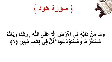 سورة هود الاية 6