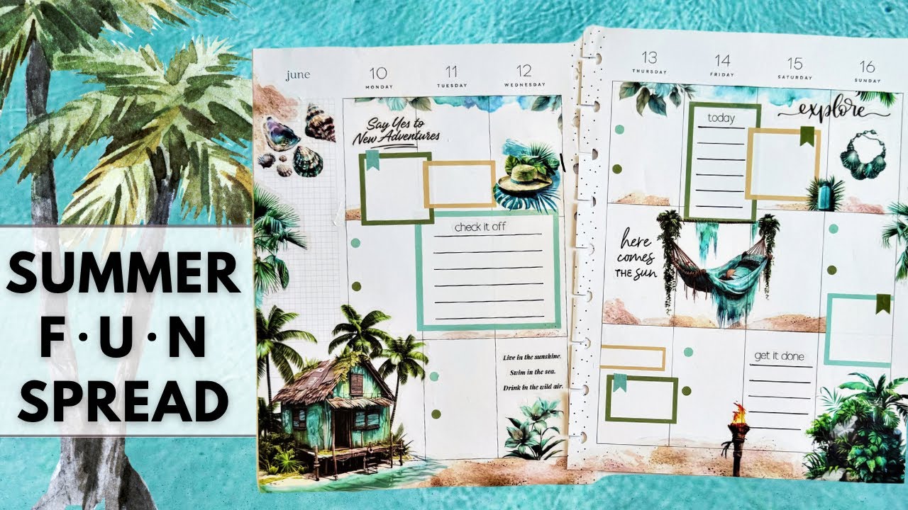 PLAN WITH ME | SUMMER FUN SPREAD | THE HAPPY PLANNER