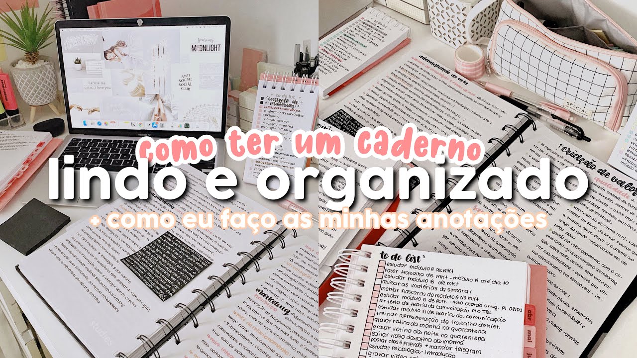 como ter um caderno lindo e organizado + como eu faço as minhas anotações