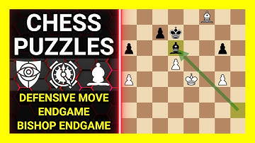 Chess Puzzles to Practice. Themes: Defensive move, Endgame, Bishop endgame. Learn Chess