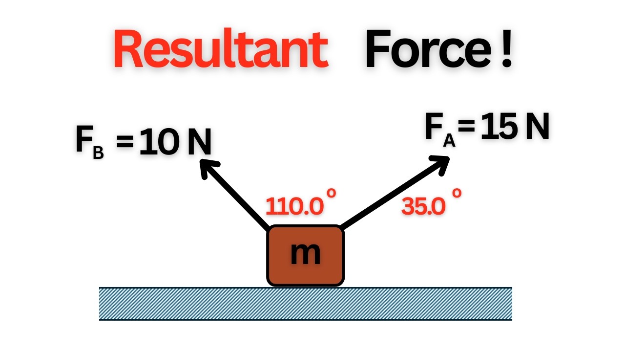 Resultant Force and Acceleration | Physics Vector Problem Solved (With Components + Direction)