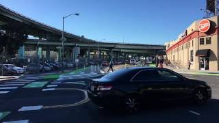 9th and Division protected intersection, San Francisco (time-lapse)