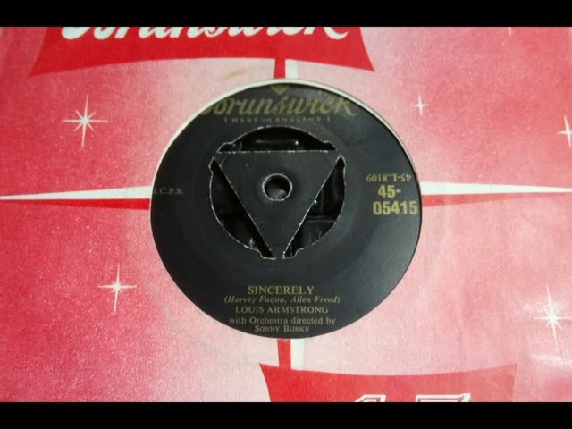 R&B Cool - LOUIS ARMSTRONG - Sincerely - BRUNSWICK 05415 UK 1955 Moonglows Sax
