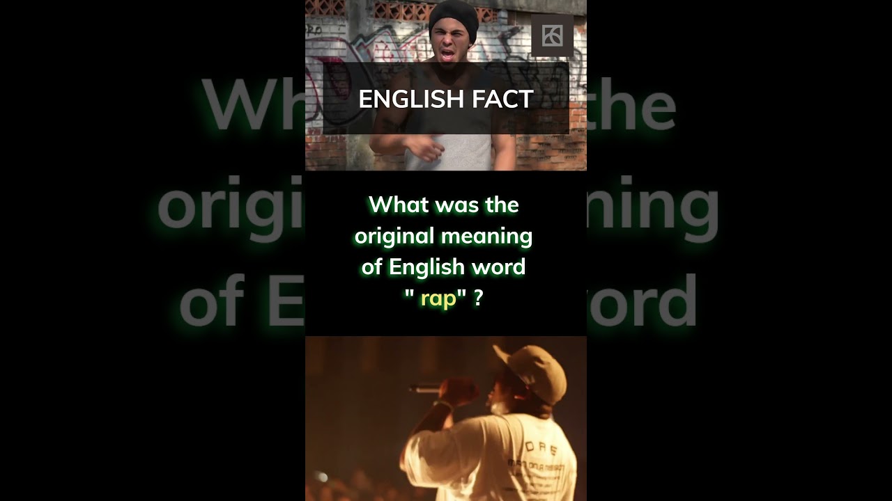 Amazing Change Over Time! "Rap" was different meaning. 