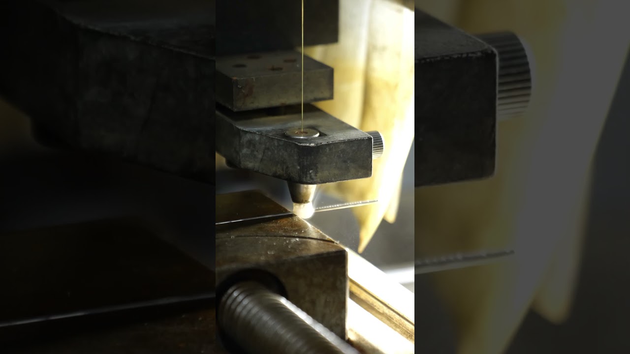 Hair-like holes.This is how it was played. EDM Drilling Machine