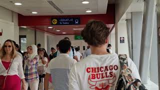 Dubai metro ride: Mall of the Emirates to Jabal Ali Metro Station "Front View on Humid Day" screenshot 4