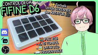 Review Control Deck Fifine D6 Ampligame - Tombol Lcd Untuk Streamer Creator Vtuber Indonesia