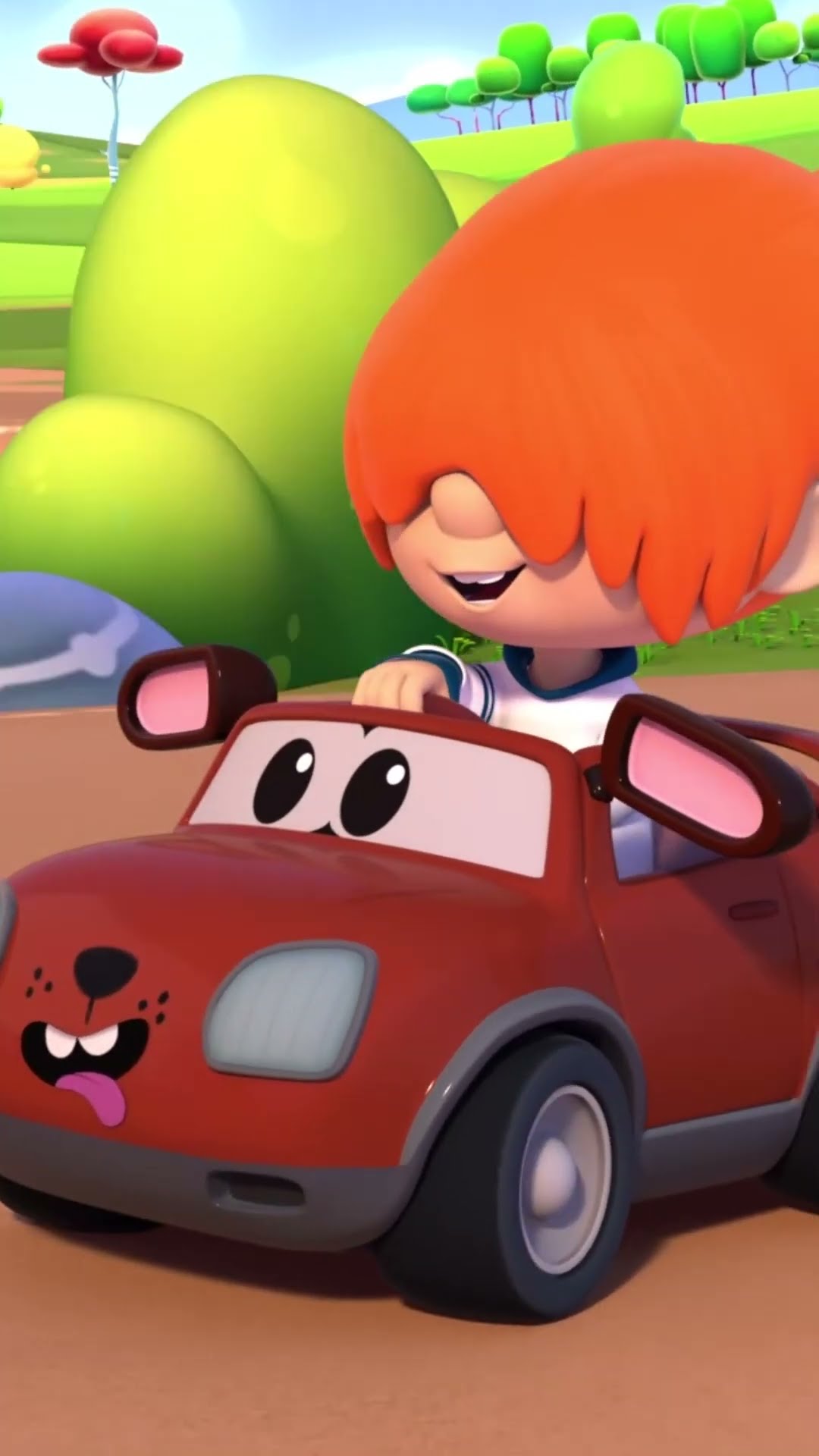 ¡Guau! Pelusín va muy rápido con su perro coche ?? #cuquin #cleoycuquin