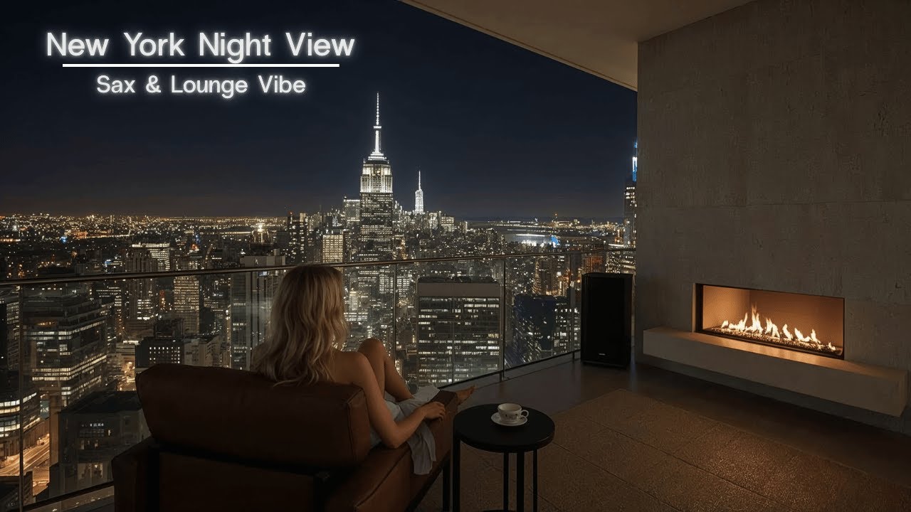 Sax & Lounge Vibe -  New York Night View | Jazz Background Music for Relaxation | Vol. 6