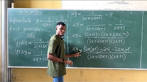 First Principle differentiation of y = 1/(2x +1) | First Principle (Derivative by First Principle )