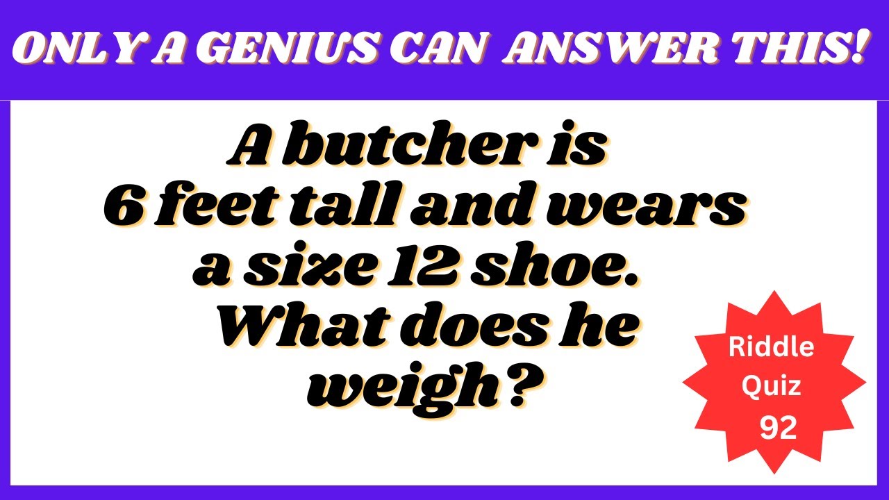 Are You A Genius 10 Tricky Riddles To Test Your IQ! Riddles Quiz 92 ...