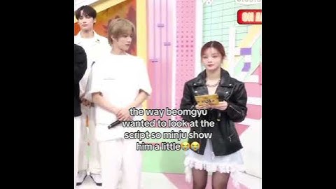 TXT and Illit interaction#txt#illit#beomgyu#minju#kpop#fyp#viral#shorts