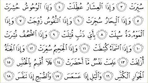 81 At Takwir سورة التكوير  Surah By Sheikh Saud Al  Shuraim