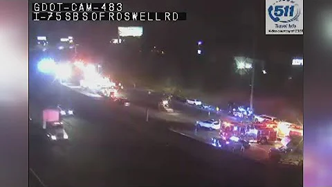 7-vehicle accident shuts down NB I-75 in Cobb County (Cleared)