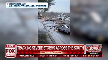 Widespread Damage Seen In Johnson, Arkansas From Potential Tornado