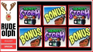 RUDEolph Christmas Gift Slot Video ✦ MONEY STORM Live Play ✦ Slot Machine Pokie in 3 States!