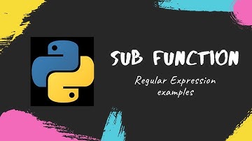 Sub Function | Regular Expression | Python Programming [ English ]