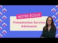 Prsentation du service admission