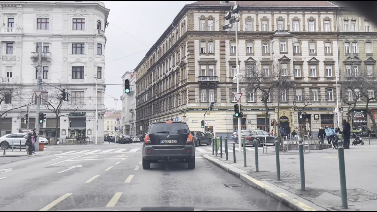 На машине по Будапешту 🇭🇺 Уйлипотварош - МАРГИТСКИЙ МОСТ - площадь Селла Кальмана - Южный вокзал ...
