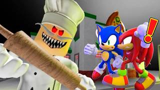 SONIC AND KNUCKLES ESCAPE THE SCARIEST PIZZERIA IN ROBLOX!