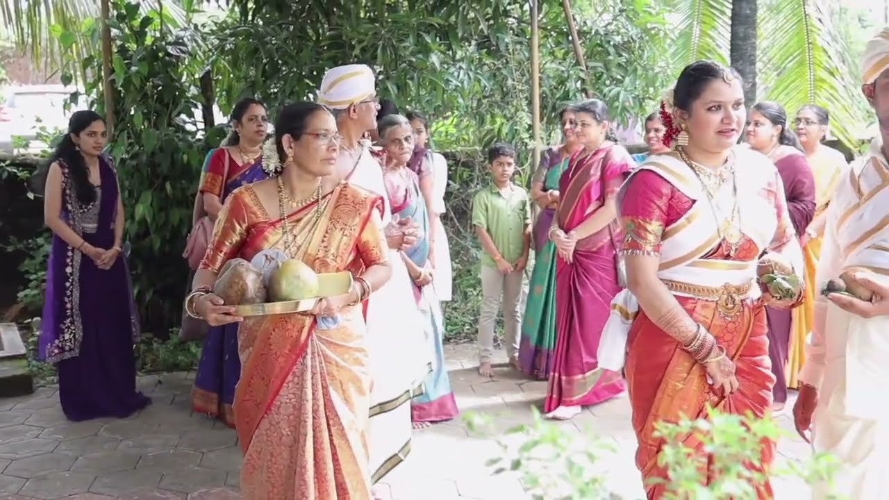 ವಧೂಗೃಹಪ್ರವೇಶ - ಹೊಸ್ತಿಲು ಪೂಜೆ , Havyaka Sattumudi / Wedding - Sahana weds Shyama - part 4