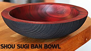 Woodturning - Shou Sugi Ban Bowl - stained #WoodArt