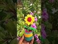 crochet sunflower  #youtubeshorts #art #viral