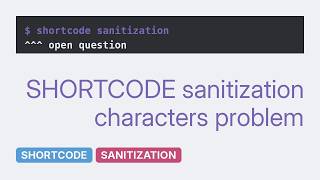 Wordpress: Toggle Shortcode Sanitize Title