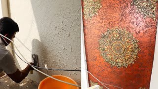 mandala wall  texture design | wall texture painting ideas