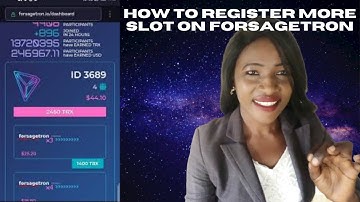 HOW TO REGISTER SLOT WITH FORSAGE TRON