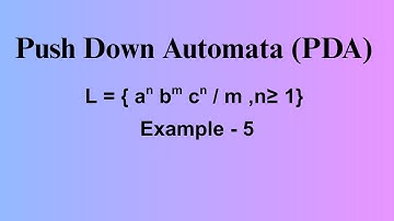 Pushdown Automata Example - 5 | PDA for L = { aⁿ bᵐ cⁿ  | m , n ≥ 1 }