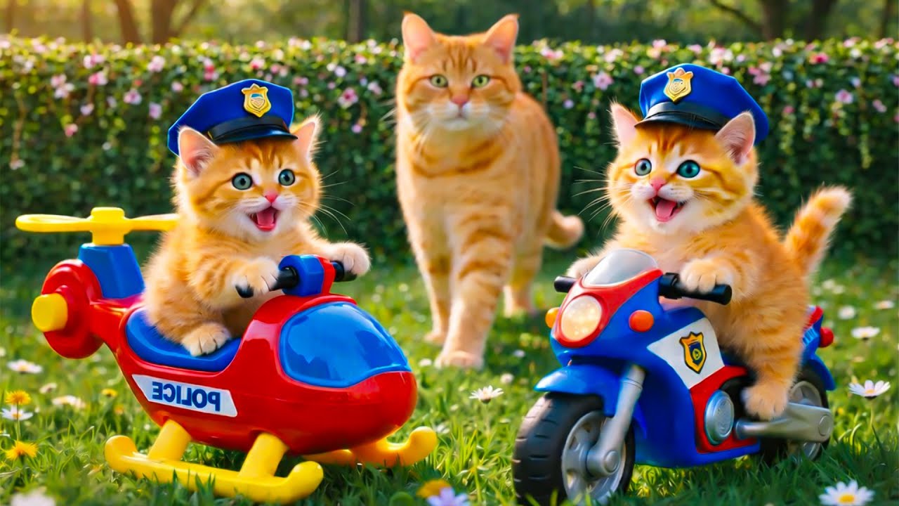 Mama Cat Trims Fur on the Farm and Makes Tiger Hat For Kittens At Home🐾🎩🐯