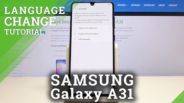 How to Change Language in SAMASUNG Galaxy A31 – Language Settings